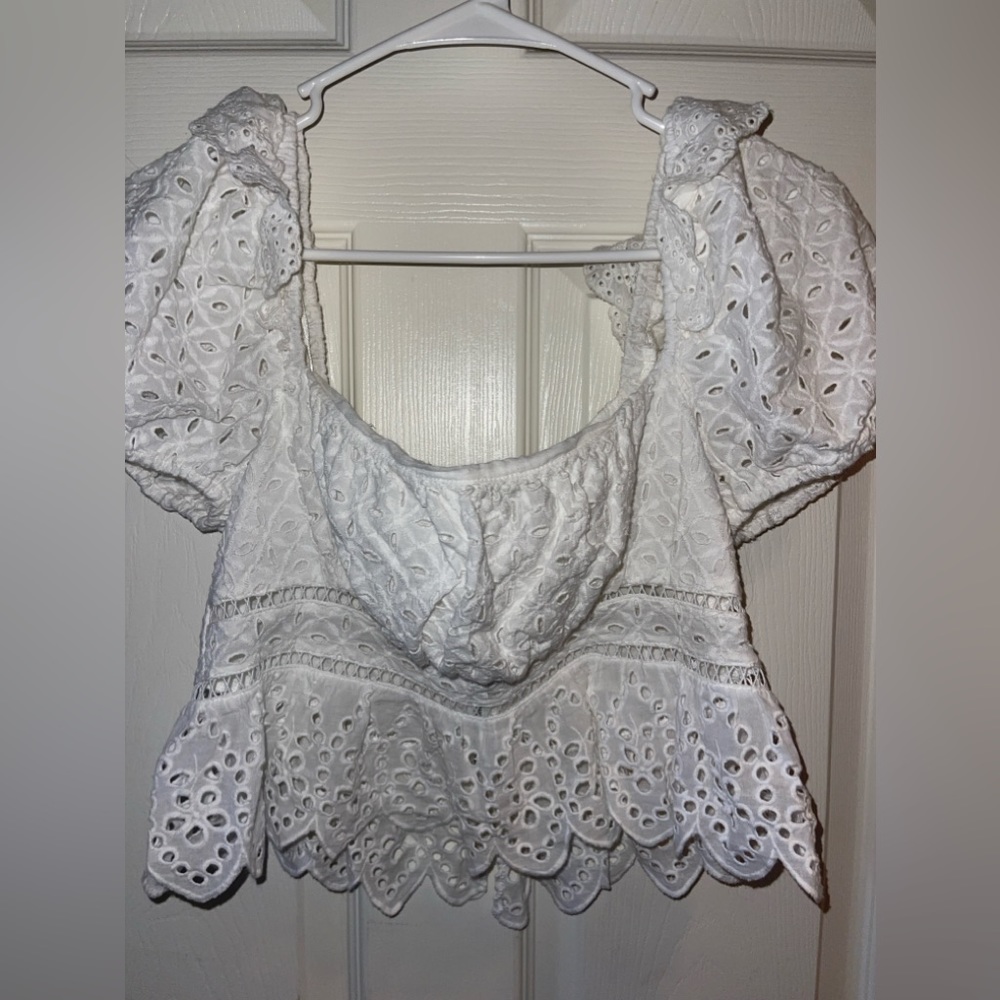 Showpo crop top with puffy sleeves